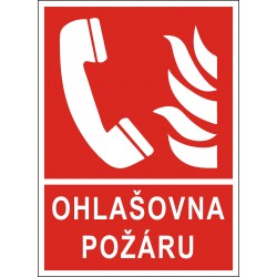 Cedule OHLAŠOVNA POŽÁRU 1