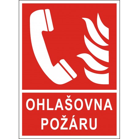 Cedule OHLAŠOVNA POŽÁRU 1
