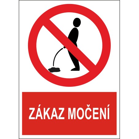 Cedule ZÁKAZ MOČENÍ 1